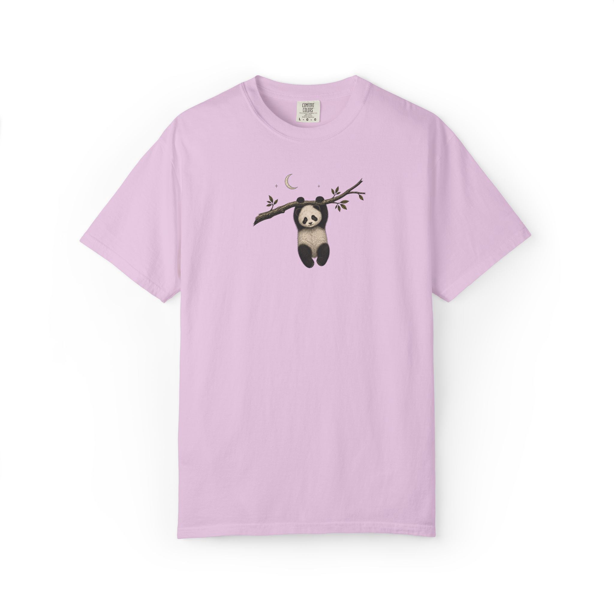 Panda on a Branch T-Shirt — Cute Hanging Panda Graphic Tee