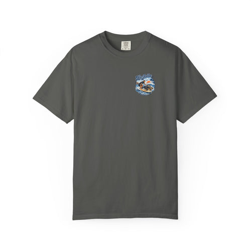 Man, Dog and Seal Catch A Wave — Vintage Surf Graphic Tee