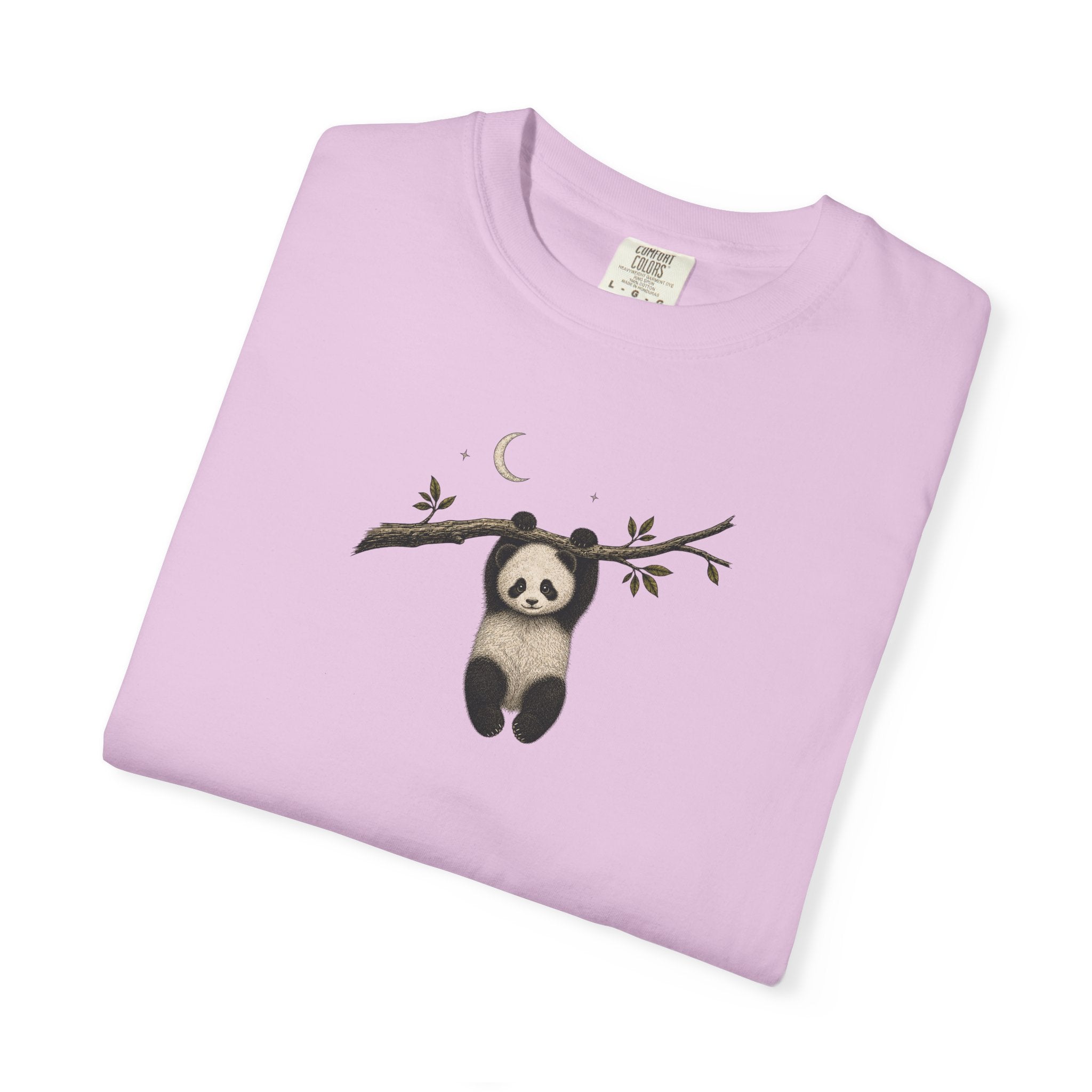 Panda on a Branch T-Shirt — Cute Hanging Panda Graphic Tee