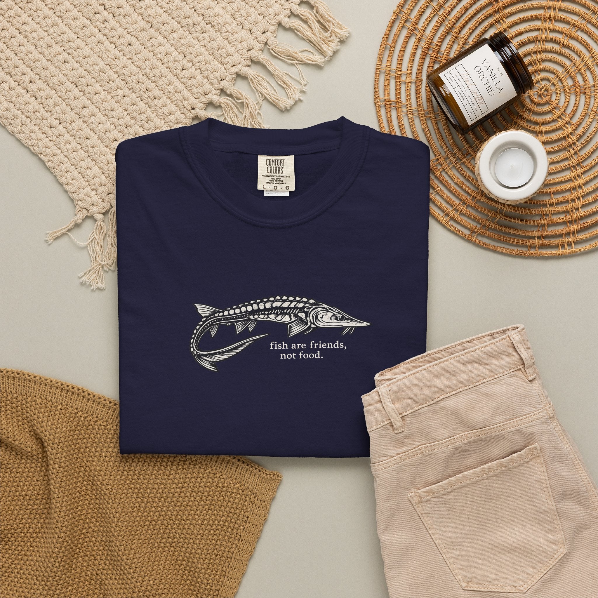 Sturgeon 'Fish Are Friends Not Food' T-Shirt
