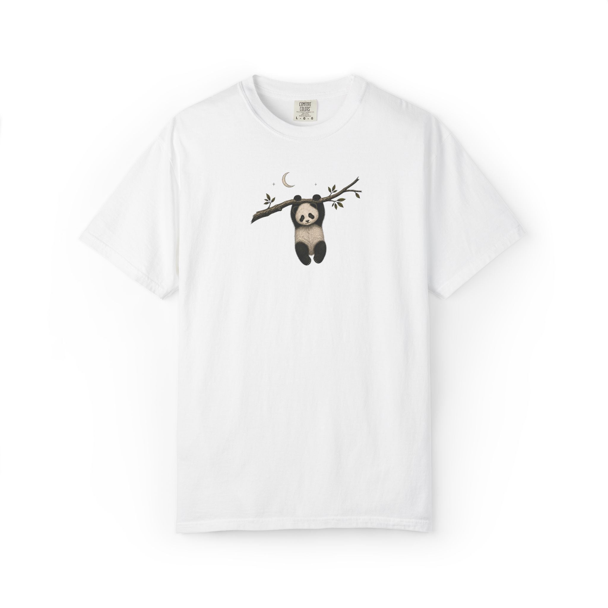 Panda on a Branch T-Shirt — Cute Hanging Panda Graphic Tee