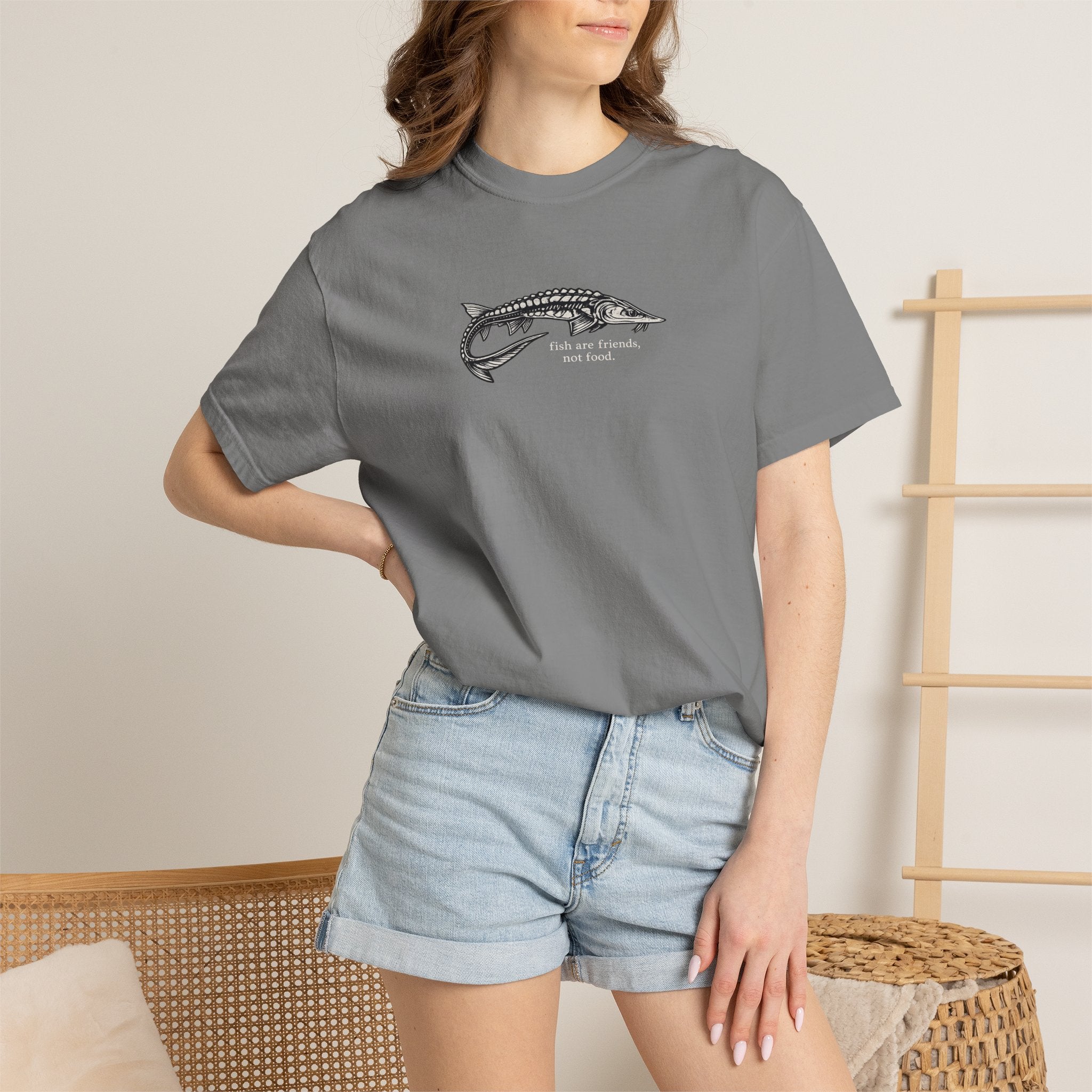 Sturgeon 'Fish Are Friends Not Food' T-Shirt