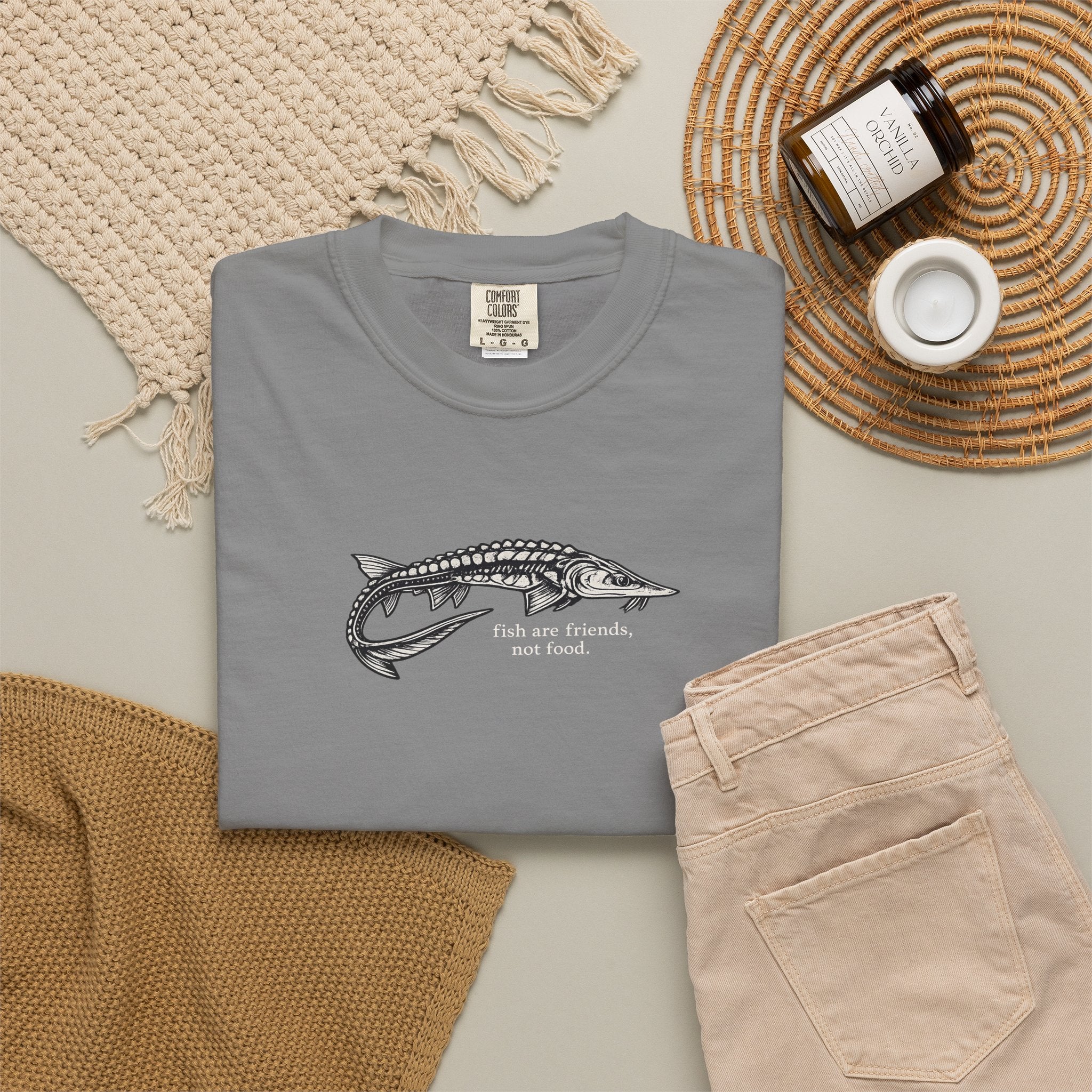 Sturgeon 'Fish Are Friends Not Food' T-Shirt