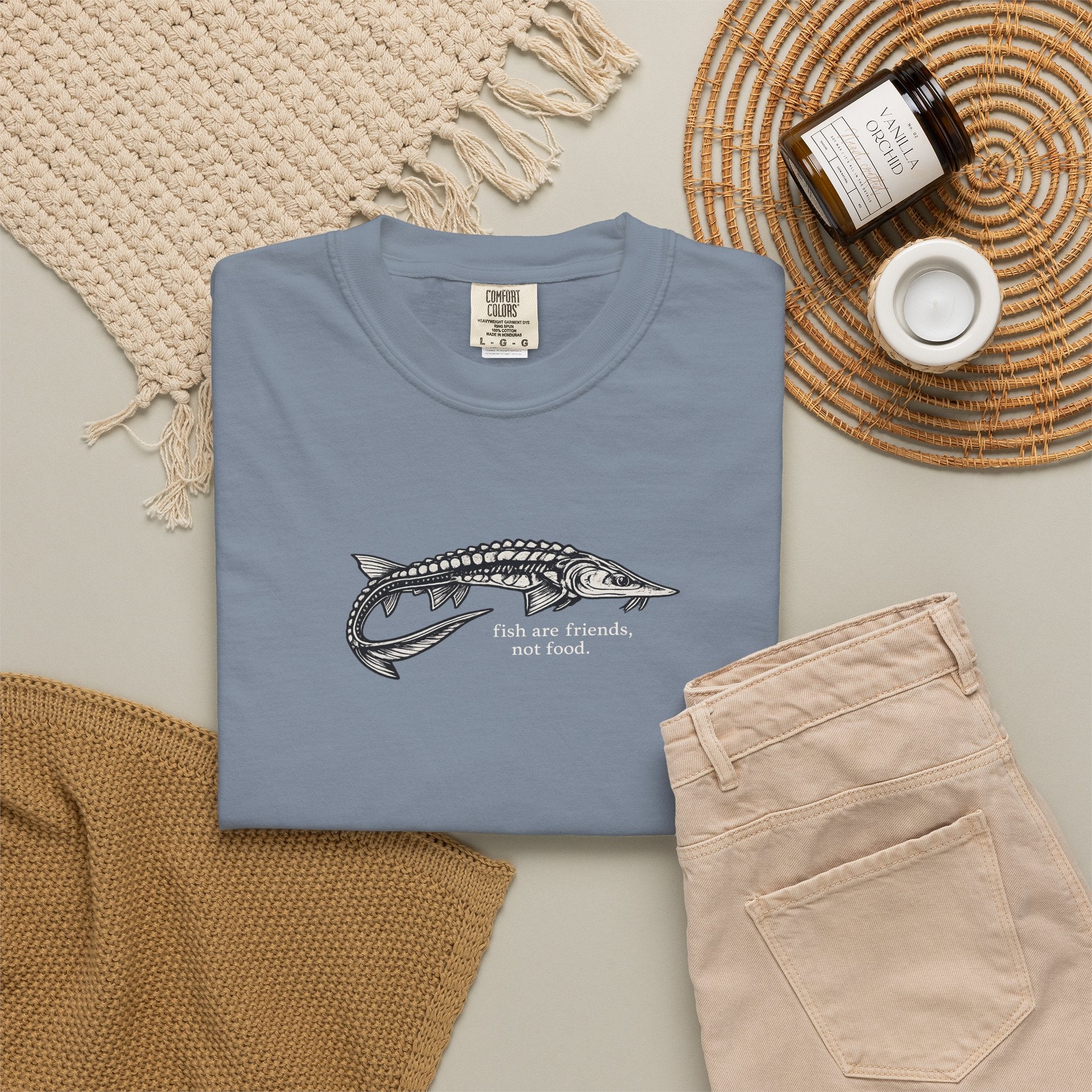 Sturgeon 'Fish Are Friends Not Food' T-Shirt