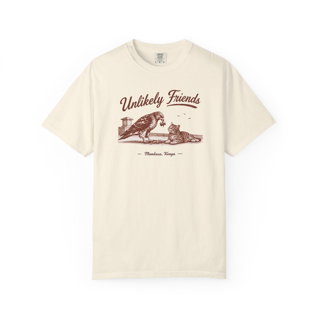 Vintage Hawk & Cat Unlikely Friends T‑Shirt