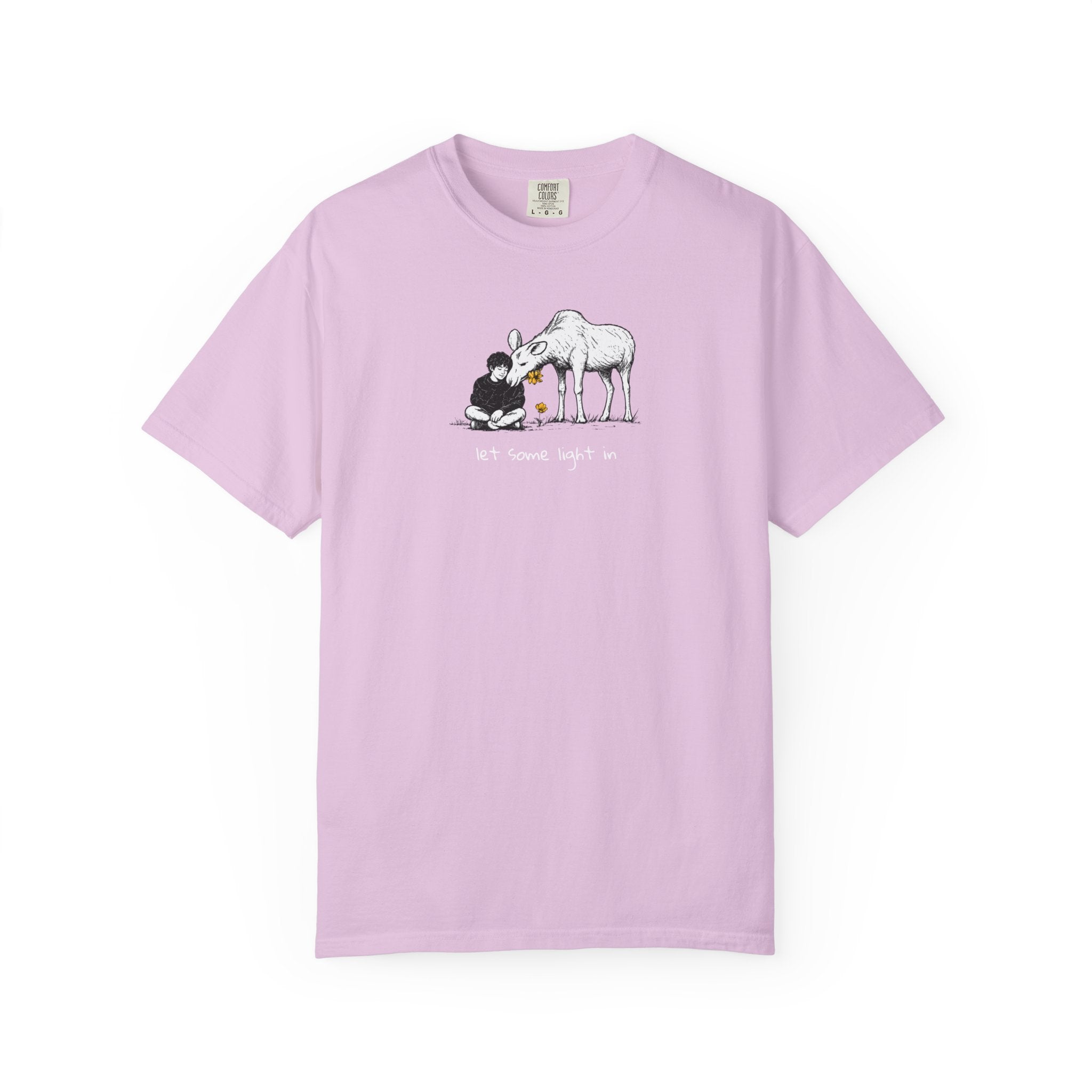 "Let a Little Light In" | Moose & Grieving | Man Comfort Colors® T-Shirt