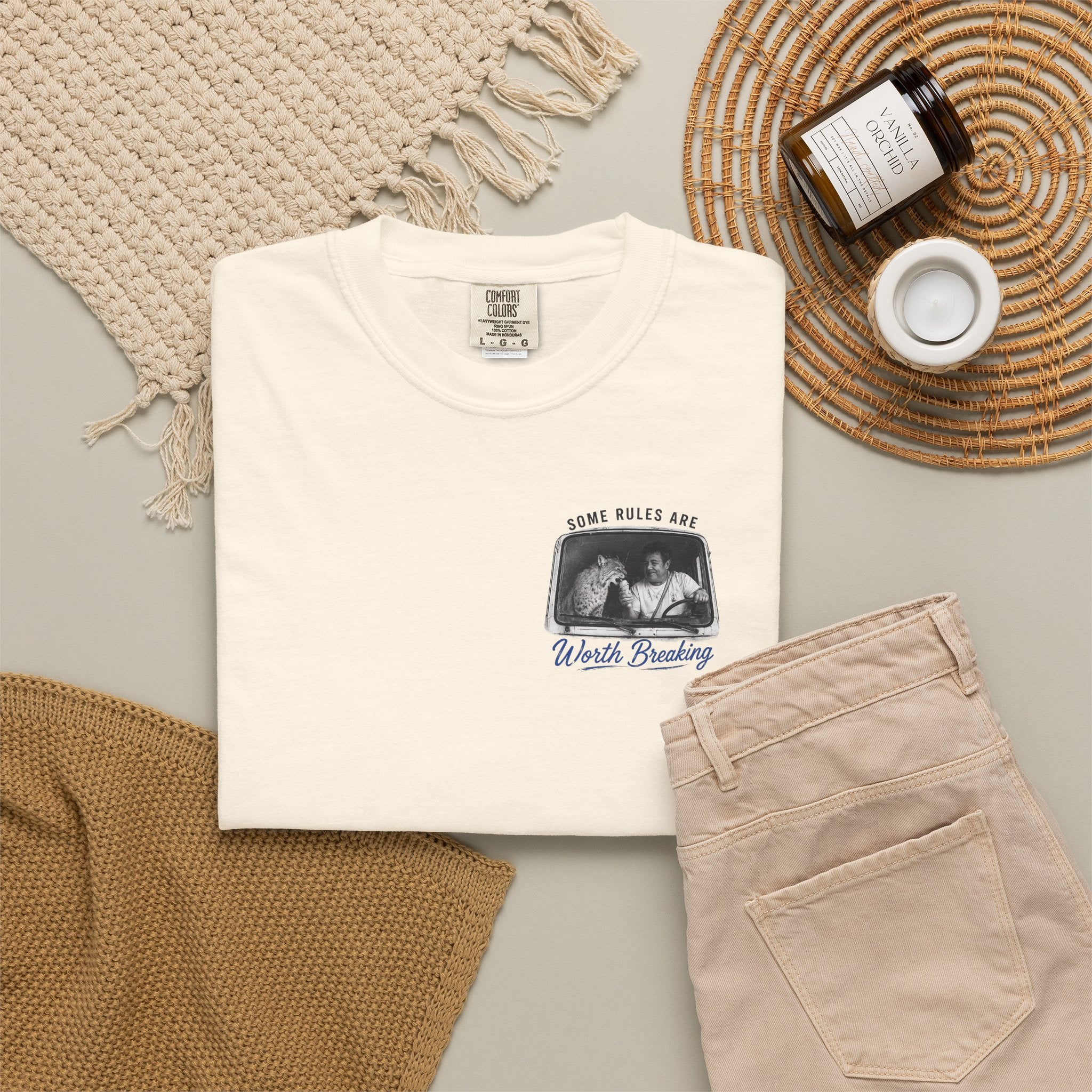 "Some Rules Are Worth Breaking" | Ice Cream Man & Lynx | Comfort Colors® T-Shirt