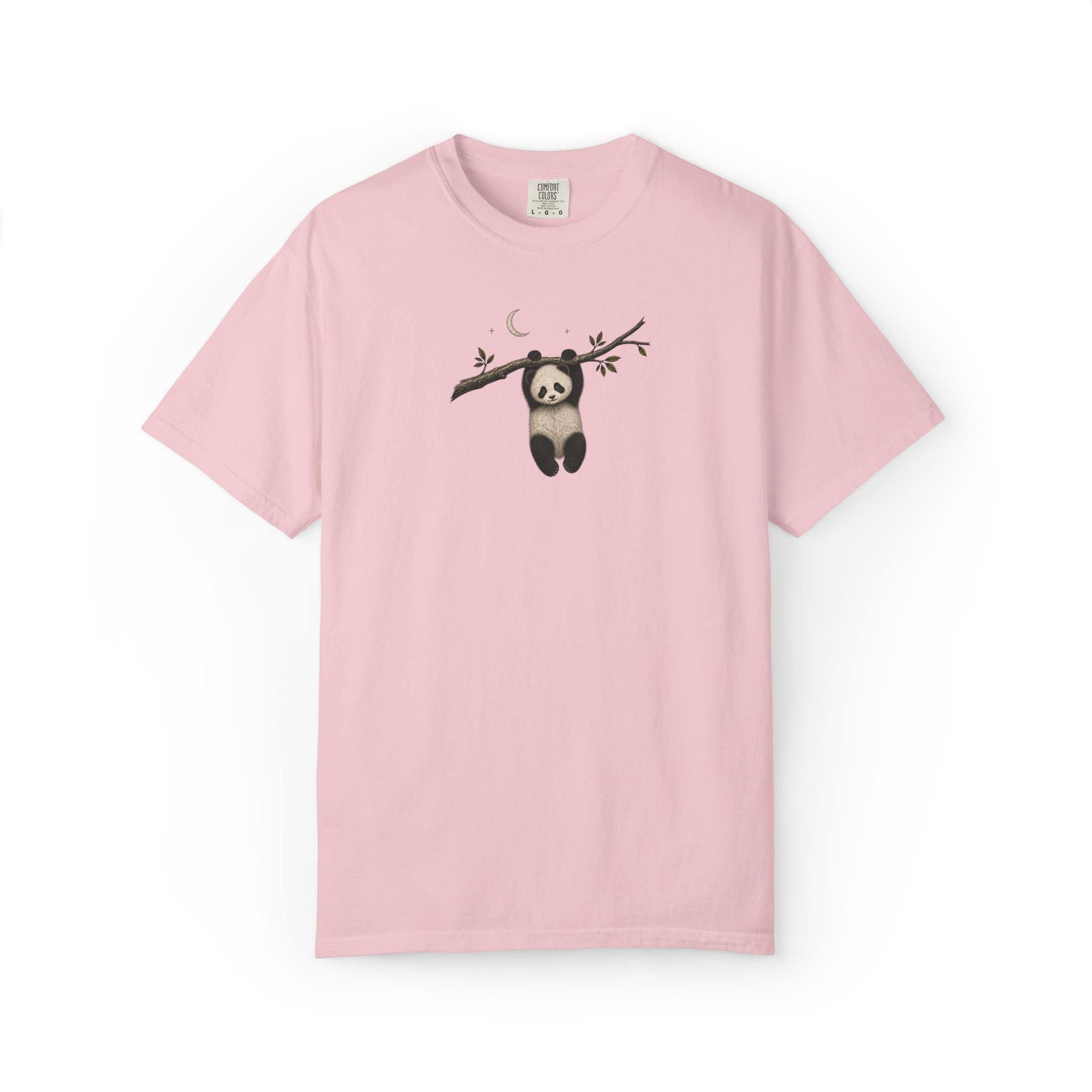 Panda on a Branch T-Shirt — Cute Hanging Panda Graphic Tee