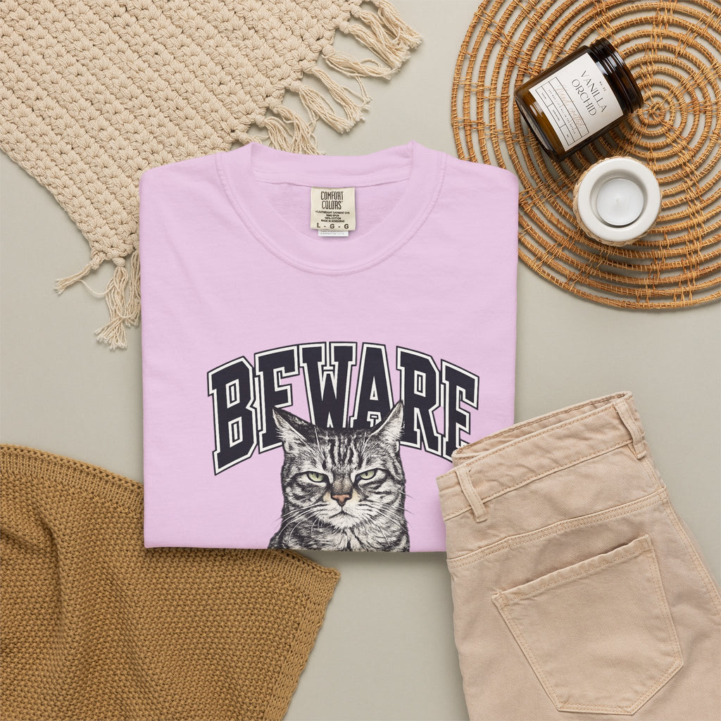 BEWARE Cat T-Shirt – Vintage Grumpy Cat Graphic Tee