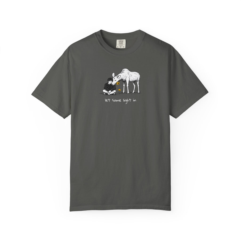 "Let a Little Light In" | Moose & Grieving | Man Comfort Colors® T-Shirt