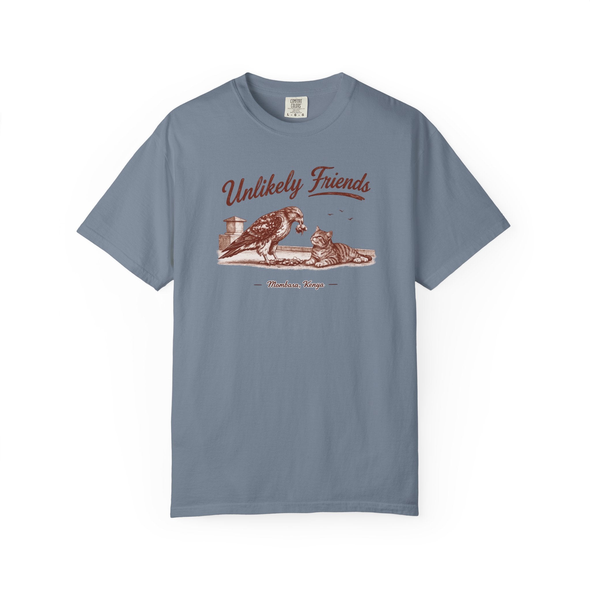 Vintage Hawk & Cat Unlikely Friends T‑Shirt