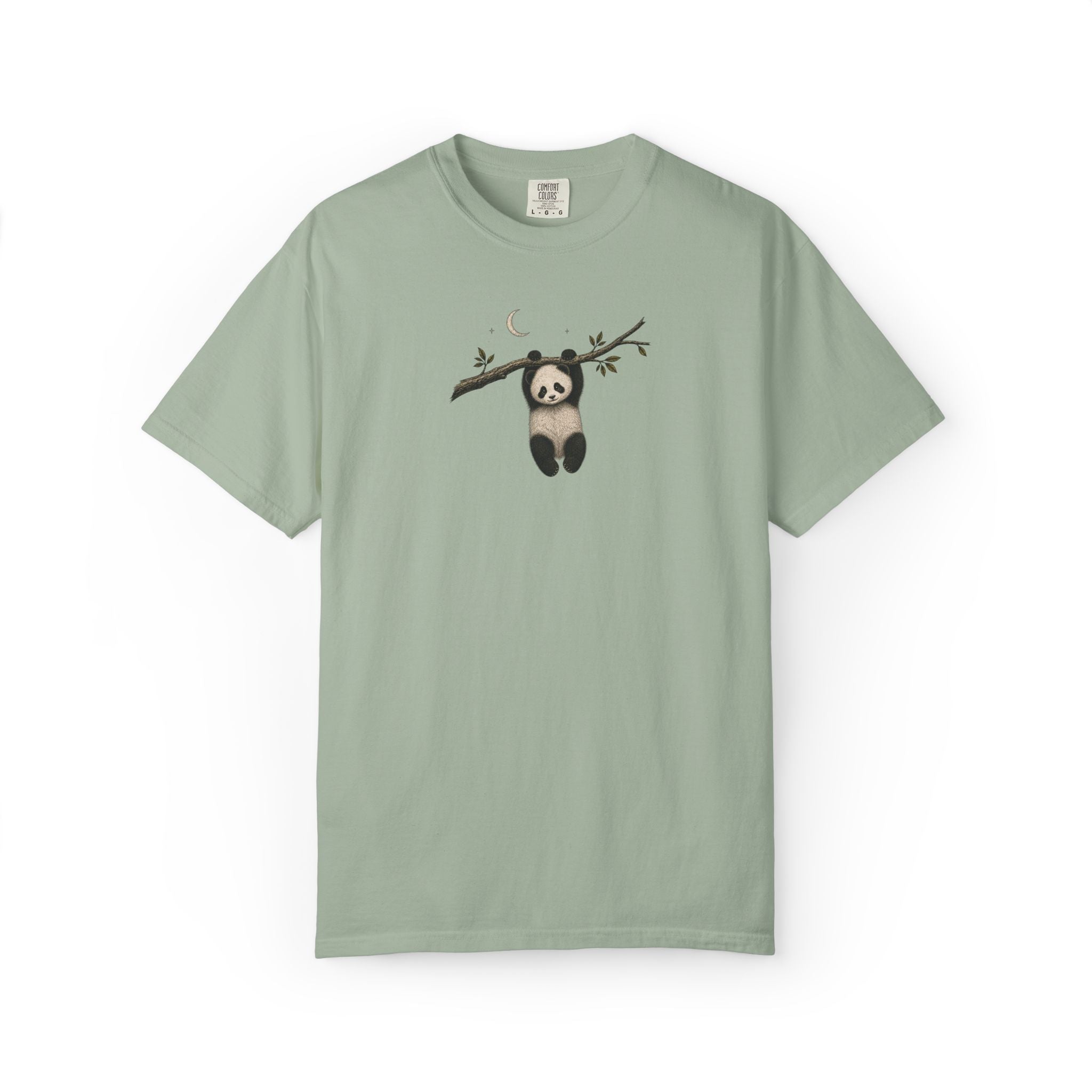 Panda on a Branch T-Shirt — Cute Hanging Panda Graphic Tee