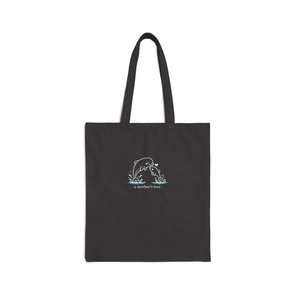 "A Mother’s Love" | Mom & Baby Dolphin | Canvas Tote Bag