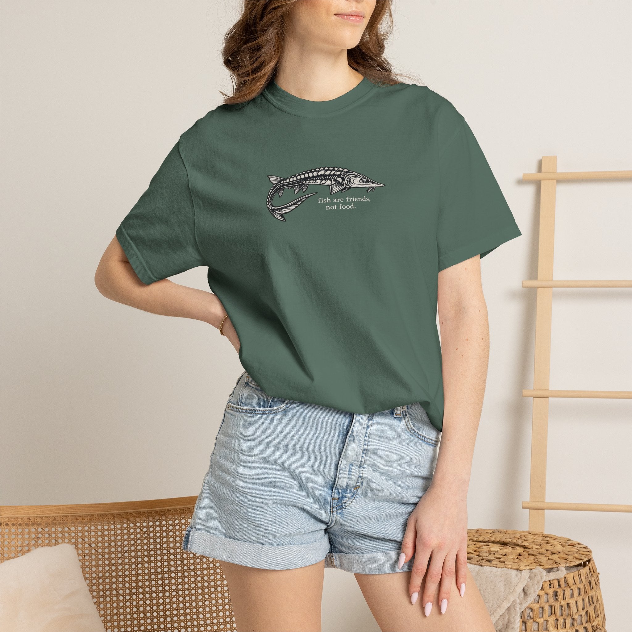 Sturgeon 'Fish Are Friends Not Food' T-Shirt