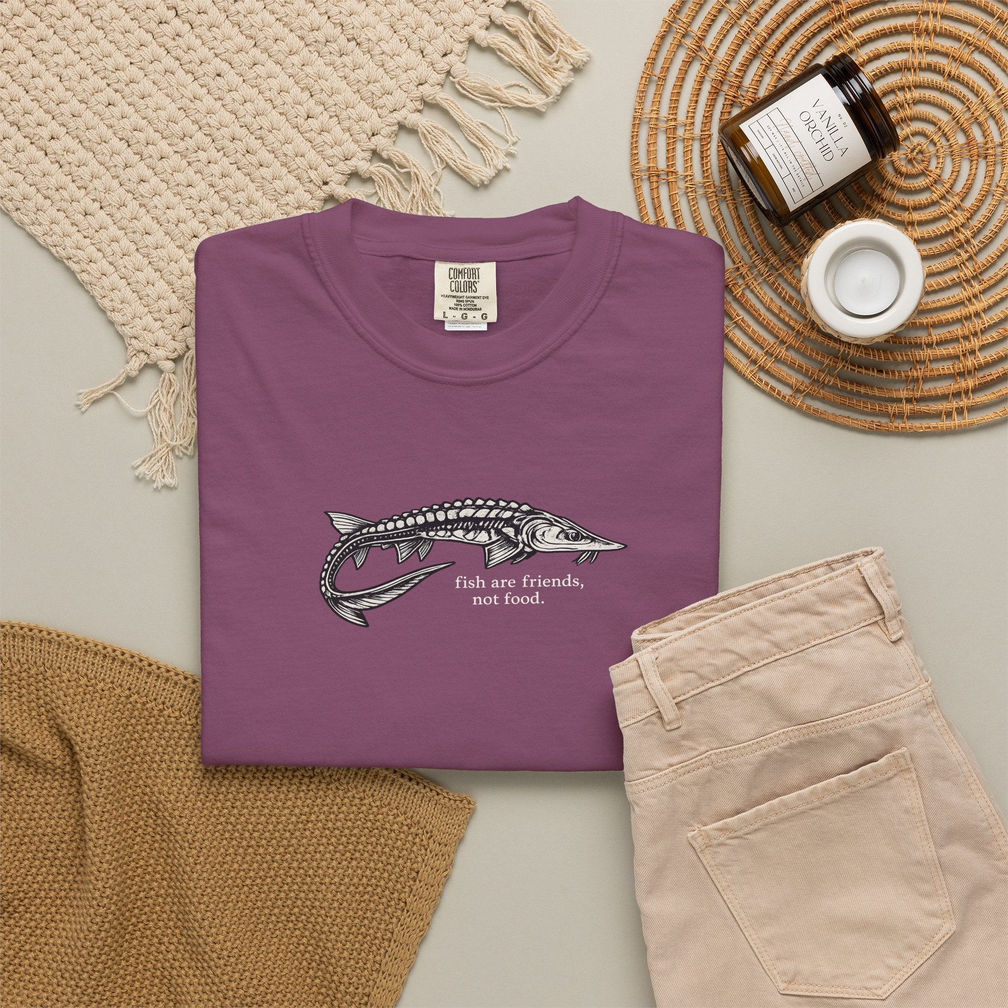 Sturgeon 'Fish Are Friends Not Food' T-Shirt