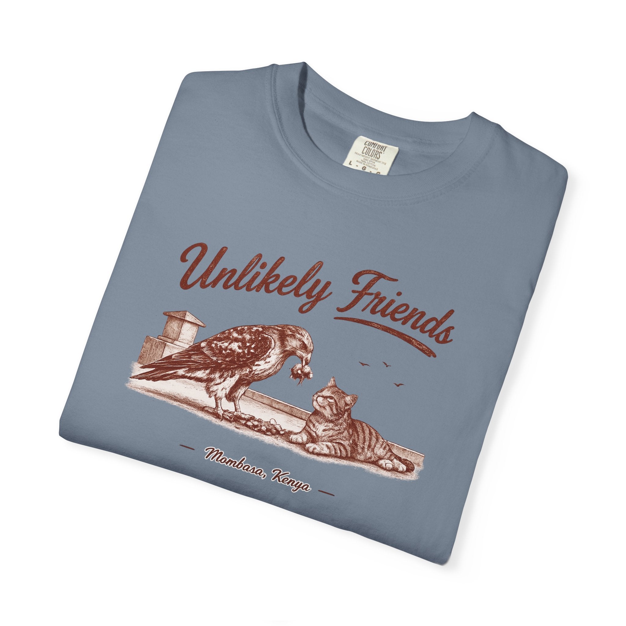 Vintage Hawk & Cat Unlikely Friends T‑Shirt