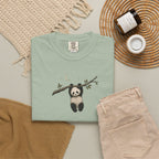Panda on a Branch T-Shirt — Cute Hanging Panda Graphic Tee