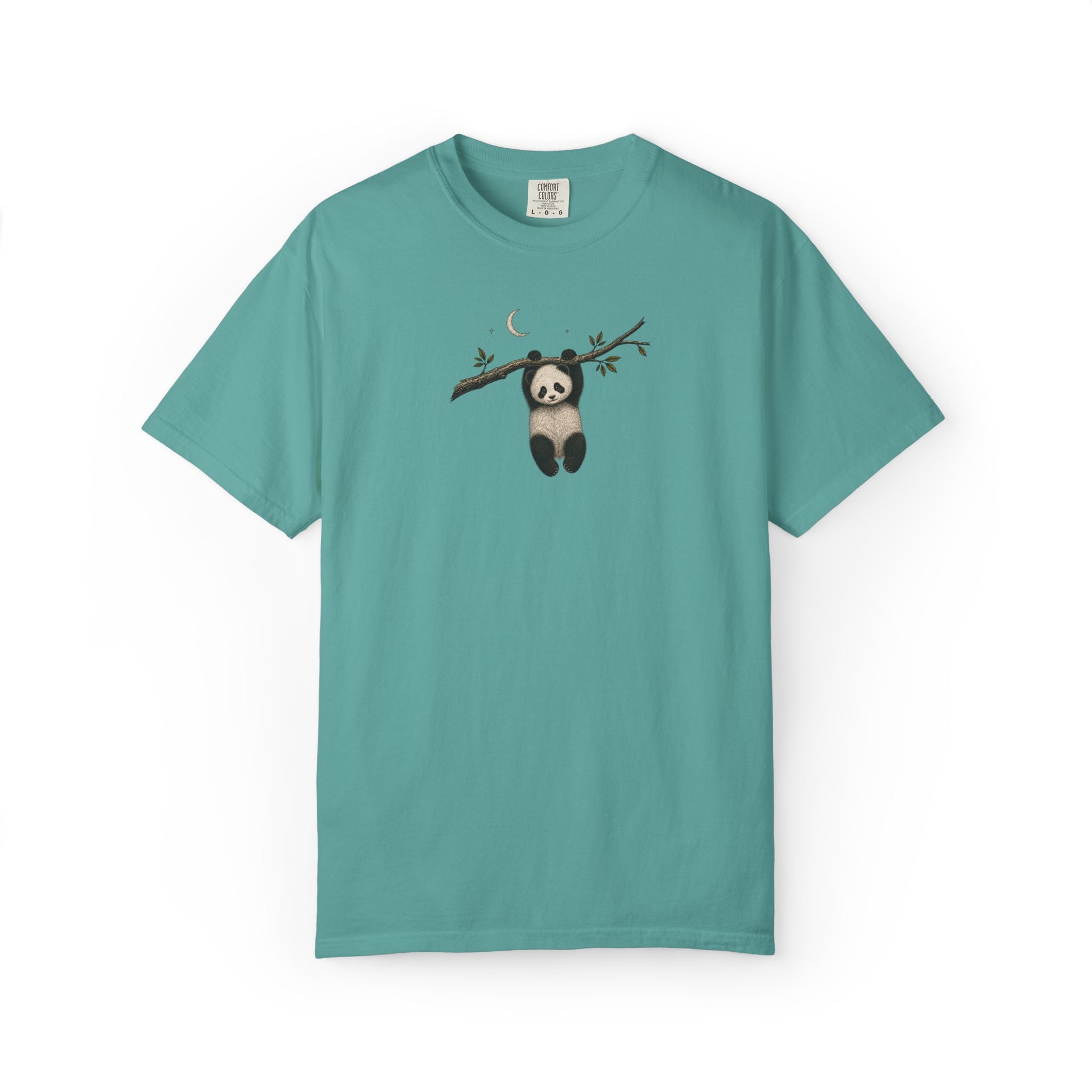 Panda on a Branch T-Shirt — Cute Hanging Panda Graphic Tee