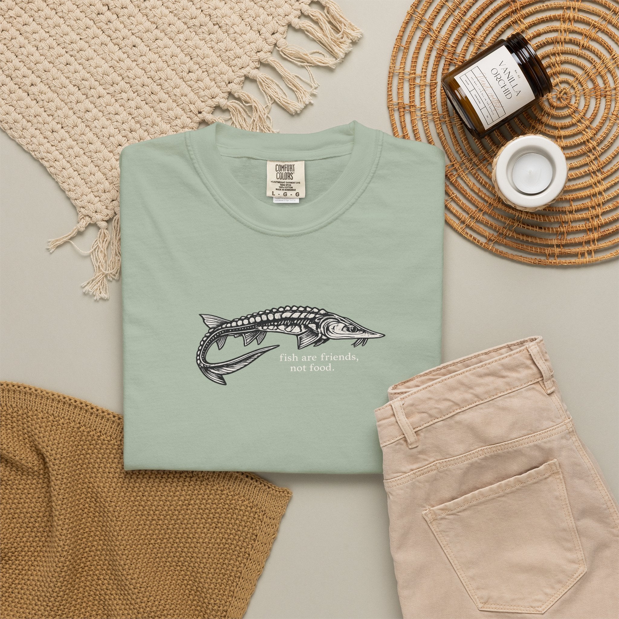 Sturgeon 'Fish Are Friends Not Food' T-Shirt