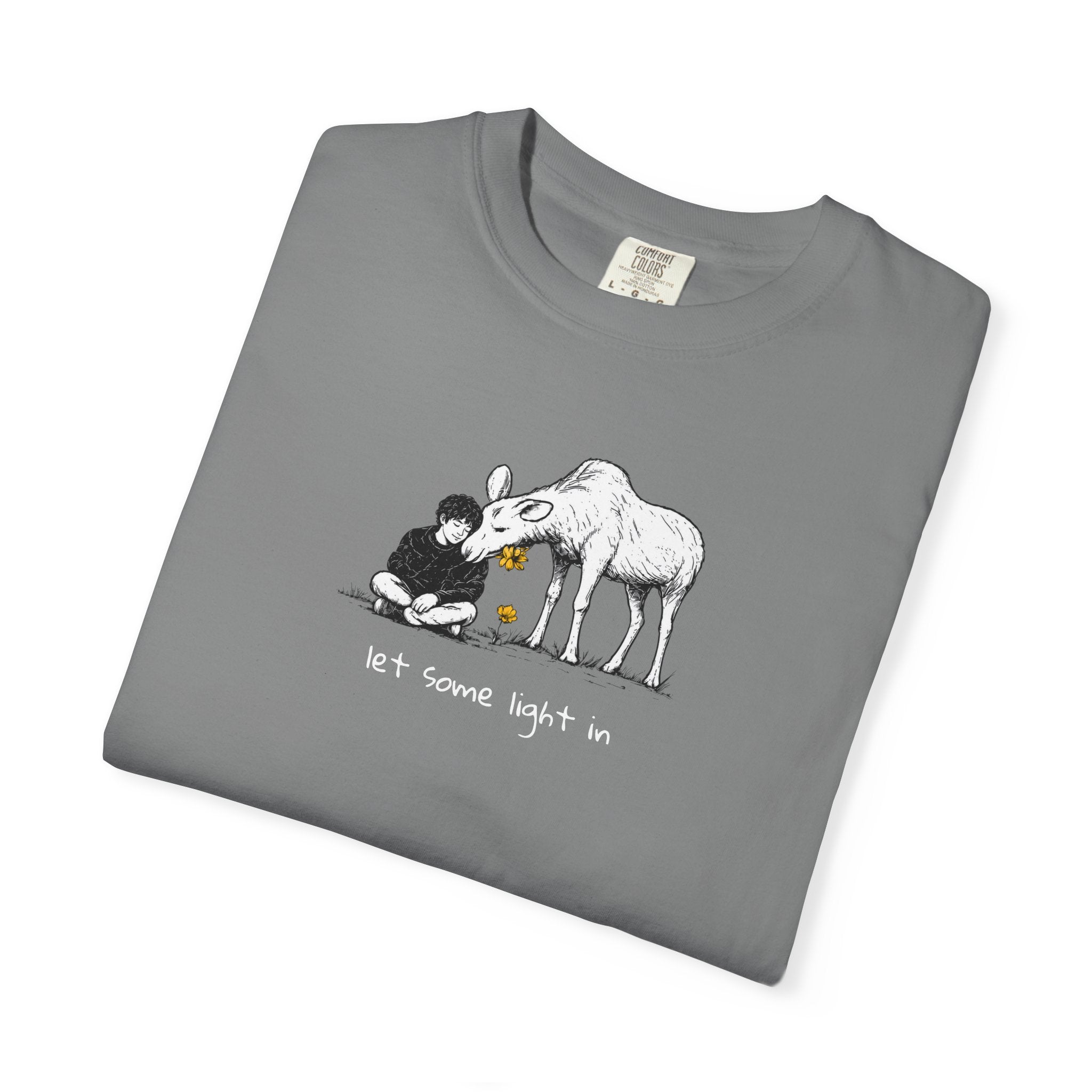 "Let a Little Light In" | Moose & Grieving | Man Comfort Colors® T-Shirt