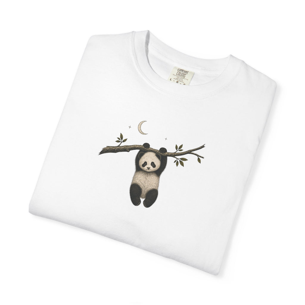 Panda on a Branch T-Shirt — Cute Hanging Panda Graphic Tee