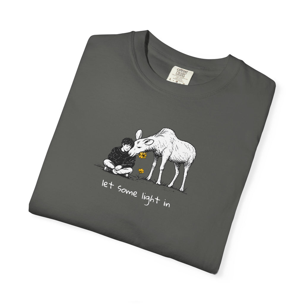 "Let a Little Light In" | Moose & Grieving | Man Comfort Colors® T-Shirt