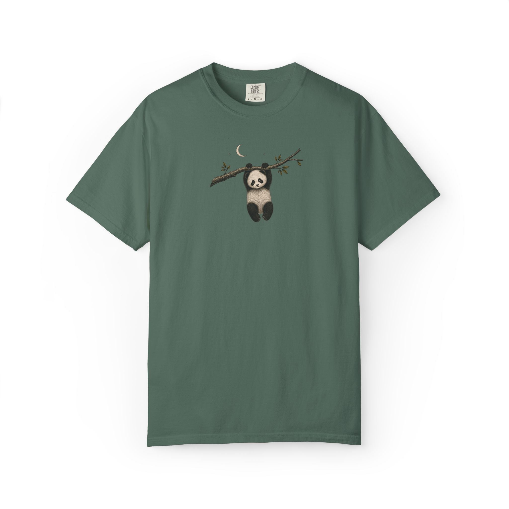 Panda on a Branch T-Shirt — Cute Hanging Panda Graphic Tee