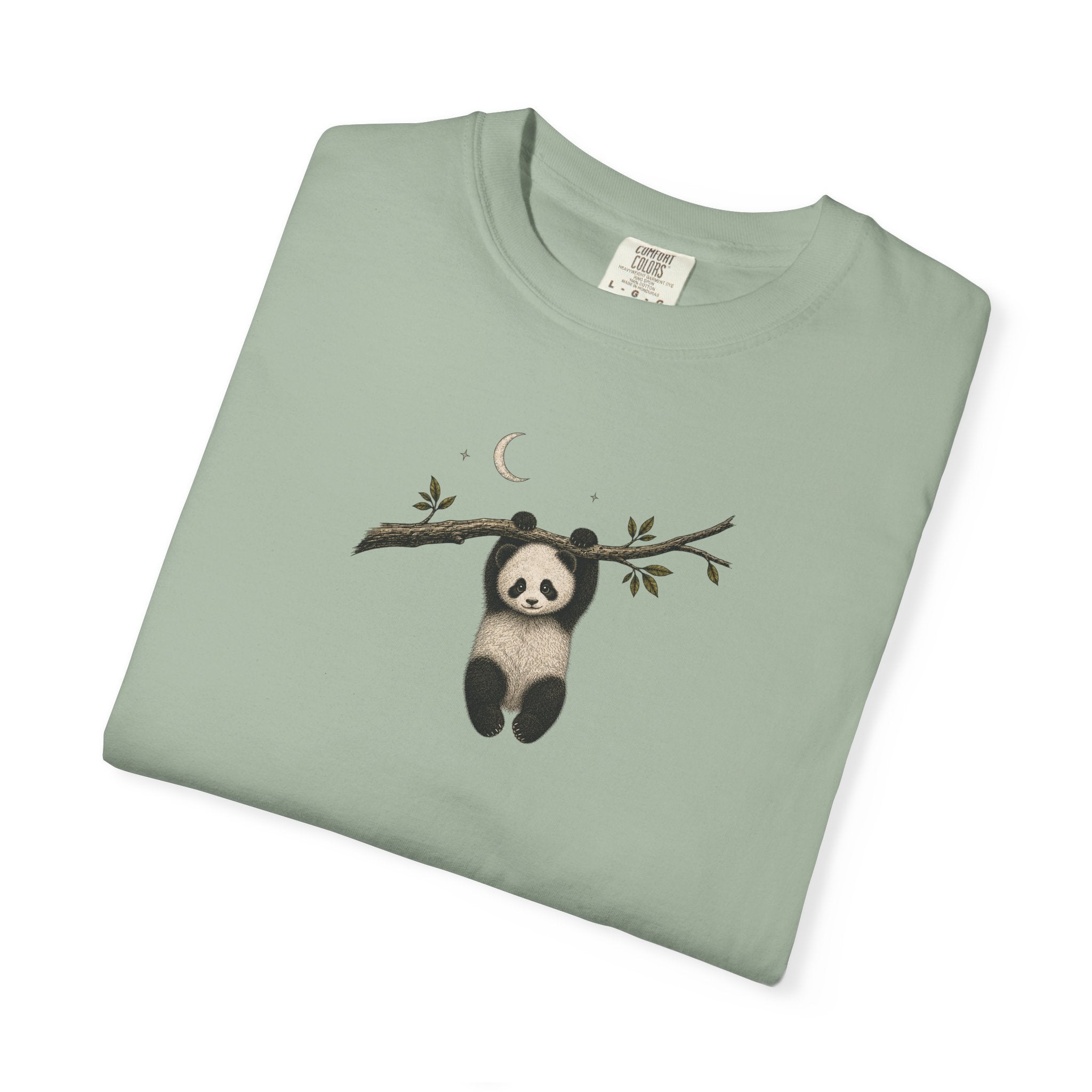 Panda on a Branch T-Shirt — Cute Hanging Panda Graphic Tee