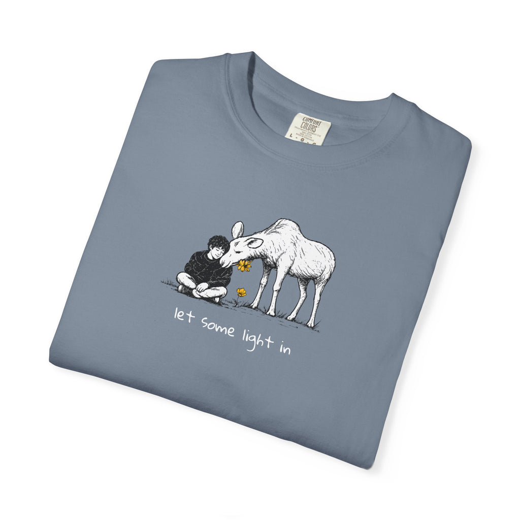 "Let a Little Light In" | Moose & Grieving | Man Comfort Colors® T-Shirt