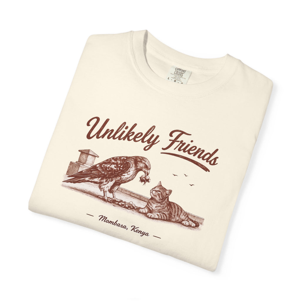 Vintage Hawk & Cat Unlikely Friends T‑Shirt
