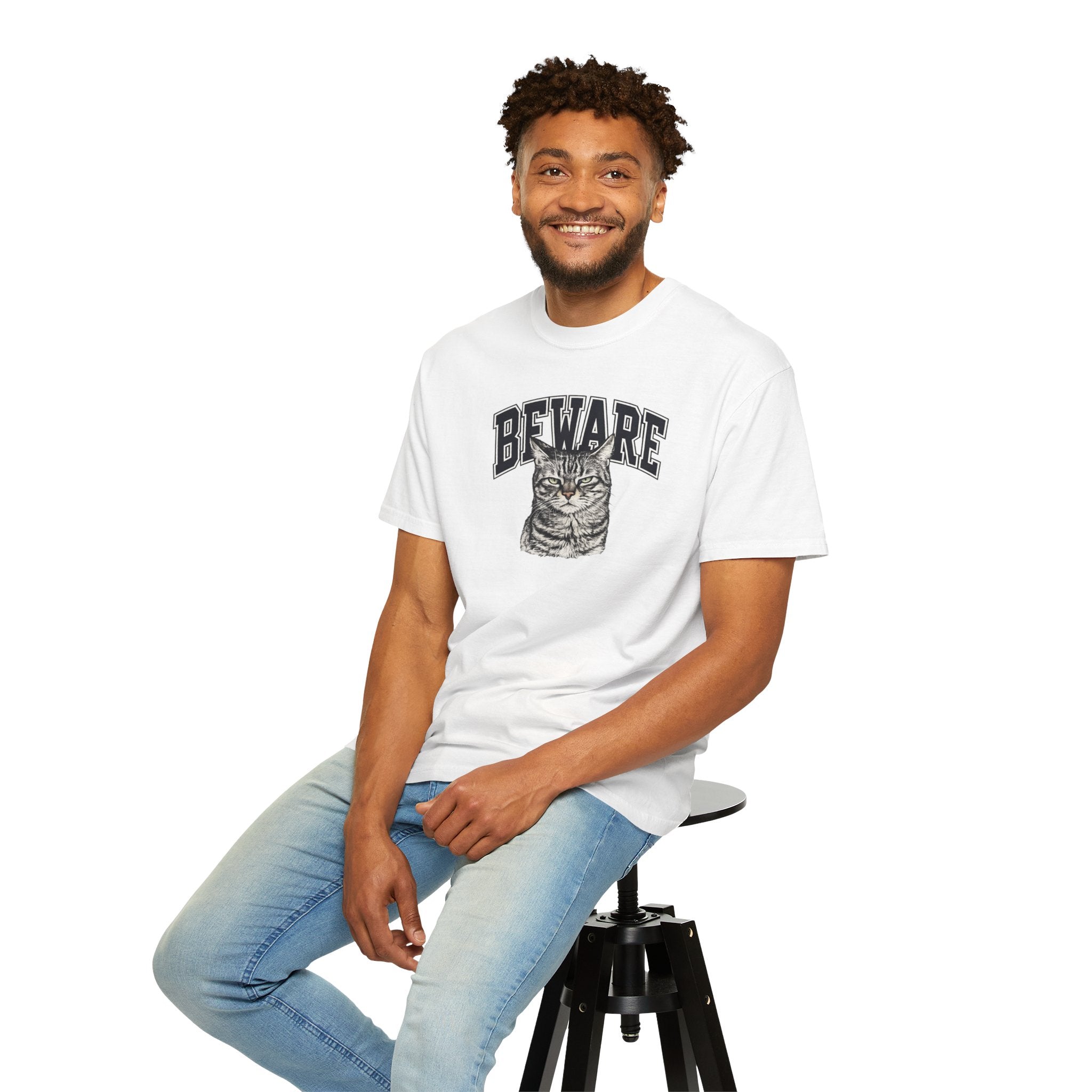 BEWARE Cat T-Shirt – Vintage Grumpy Cat Graphic Tee