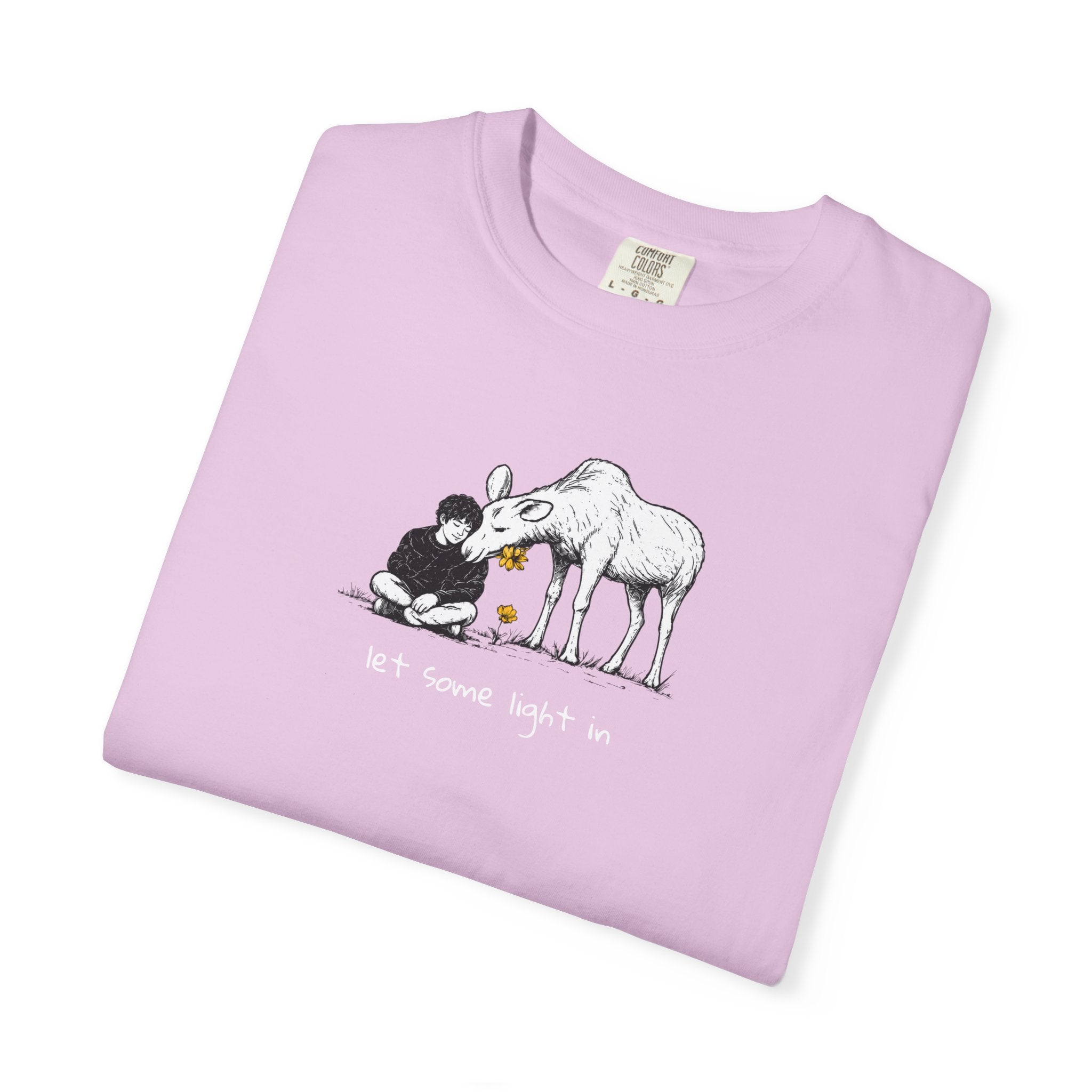 "Let a Little Light In" | Moose & Grieving | Man Comfort Colors® T-Shirt